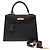 Hermès Borsa HERMES Kelly 25 in Pelle Nera - 103969 Nero - vista 3
