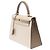 Hermès Borsa HERMES Kelly 25 in Pelle Bianca - 103938 Bianco - vista 5
