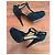 Prada Black Suede Platform T-Strap Heels - view 2
