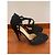 Prada Black Suede Platform T-Strap Heels - view 3
