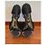 Prada Black Suede Platform T-Strap Heels - view 4