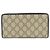 Cartera larga Gucci GG EMBLEM de lona GG suave Negro Beige Dorado