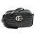 Borsa a tracolla Gucci GG Marmont in vitello con catena Nero