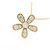 Autre Marque Au750 Blumen-Diamant-Halskette Golden - Ansicht 3