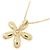 Autre Marque Au750 Blumen-Diamant-Halskette Golden - Ansicht 4