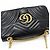 Borsa a tracolla Gucci GG Marmont in vitello con catena Nero - vista 6
