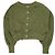 Autre Marque WILLFULLY top in felpa di cotone corto con bottoni 3way / 2way Verde Verde oliva