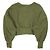 Autre Marque WILLFULLY top in felpa di cotone corto con bottoni 3way / 2way Verde Verde oliva - vista 2