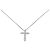 Autre Marque Collar de Cruz con Diamantes Pt900 Pt850 Plata