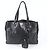 Saco Tote em couro Prada Triangle Logo Preto