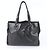 Saco Tote em couro Prada Triangle Logo Preto - vista 3