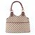 Borsa Tote Gucci in tela GG e pelle Rosso Beige Bordò