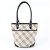 Burberry Nova Check Ledertote Schwarz Beige - Ansicht 3