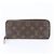 Cartera larga Louis Vuitton Monogram Portefeuille Clemence de cuero Fuchsia con protección RFID Fucsia