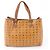 MCM Visetos Logogram Shopper aus braunem Leder Orange - Ansicht 3