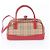 Burberry Nova Check Shadow Horse Leder 2-Way Tasche Rot Beige - Ansicht 4