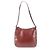 Prada Leder-Schultertasche mit Kette Braun