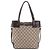 Gucci GG Canvas Leder-Tote-Bag Braun