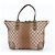 Borsa Tote Gucci GG Canvas Heartbeat D'oro - vista 3