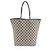 Gucci GG Canvas Leder Tote Bag Braun Schwarz