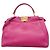 Borsa a mano Fendi Peekaboo in pelle rosa