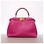 Borsa a mano Fendi Peekaboo in pelle rosa - vista 12