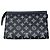 Borsa a tracolla Louis Vuitton Monogram Shadow Gaston Blu navy - vista 10