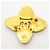 Broche Chanel em ouro e Gripoix Vermelho Dourado Verde - vista 5