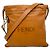Borsa a tracolla Fendi in pelle marrone