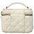 Borsa Vanity Chanel in pelle di vitello granulata bianca Bianco - vista 16