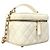 Borsa Vanity Chanel in pelle di vitello granulata bianca Bianco - vista 2