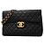 Borsa a tracolla Chanel in pelle d'agnello nera Nero
