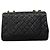Borsa a tracolla Chanel in pelle d'agnello nera Nero - vista 14