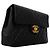 Borsa a tracolla Chanel in pelle d'agnello nera Nero - vista 2