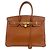 Hermès Borsa HERMES Birkin 35 in pelle Taurillon Clemence marrone