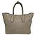 Tote Prada Shopper-Handtasche aus grauem Leder Braun