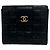 Portafoglio bi-fold Chanel Icon Coco Mark in pelle di agnello Nero