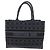 Borsa Tote Christian Dior in velluto blu navy