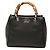 Borsa Gucci Black Mini Calfskin Bamboo Shopper Satchel Nero