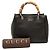 Borsa Gucci Black Mini Calfskin Bamboo Shopper Satchel Nero - vista 7