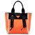 Sac Satchel Prada Orange Canvas Ouverture