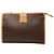 Céline Clutch Celine Brown Macadam Coated Canvas Marrom