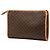 Céline Clutch Celine Brown Macadam Coated Canvas Marrom - vista 2