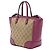 Sac Satchel Gucci Bree Small en toile GG beige - vue 2