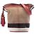 Borsa secchiello Burberry Ashby con nappe in tela Mega Check marrone Mini