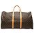 Louis Vuitton Brown Monogram Keepall 55 Castaño