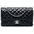 Chanel Black Medium Classic Lambskin Double Flap Schwarz
