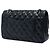 Chanel Black Medium Classic Lambskin Double Flap Schwarz - Ansicht 2