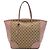 Gucci Bree Tote aus beigem GG Canvas und Leder
