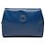 Céline Clutch Celine de piel grabada efecto lagarto azul